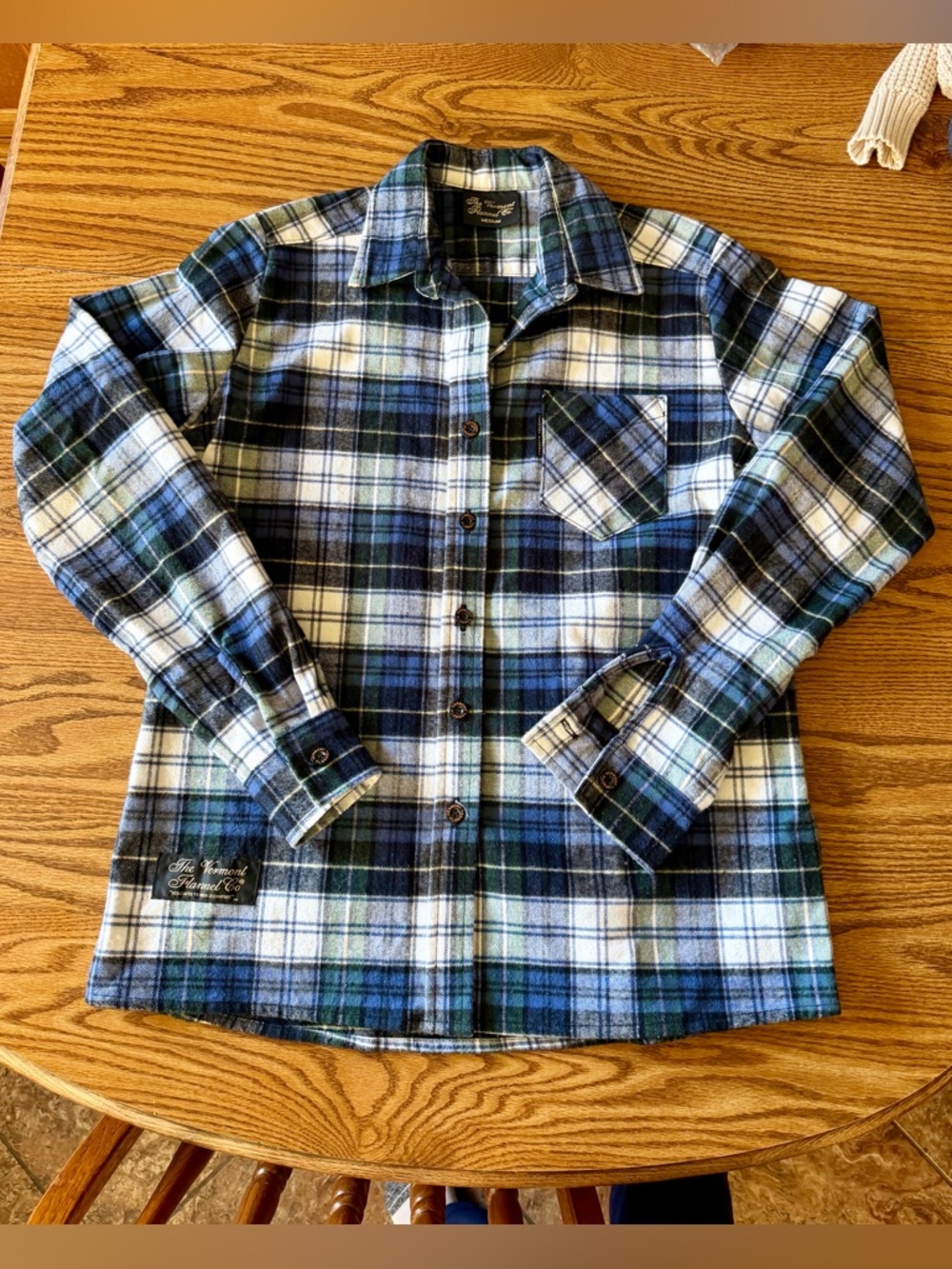 Vermont flannel company women medium heavy flannel button down